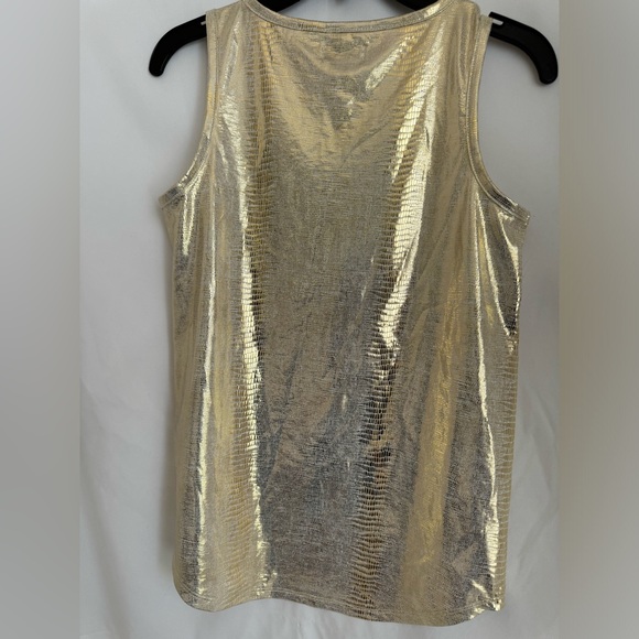 Mia brand Metallic Gold tank top size large - Picture 2 of 6